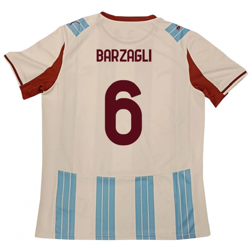 Danxen Criança Camisola Gabriele Barzagli #6 Azul Celeste Branco Alternativa 2025/26 Camisa Brasil