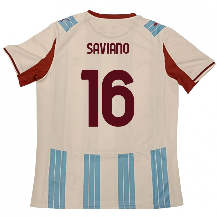 Danxen Criança Camisola Gianpaolo Saviano #16 Azul Celeste Branco Alternativa 2025/26 Camisa Brasil
