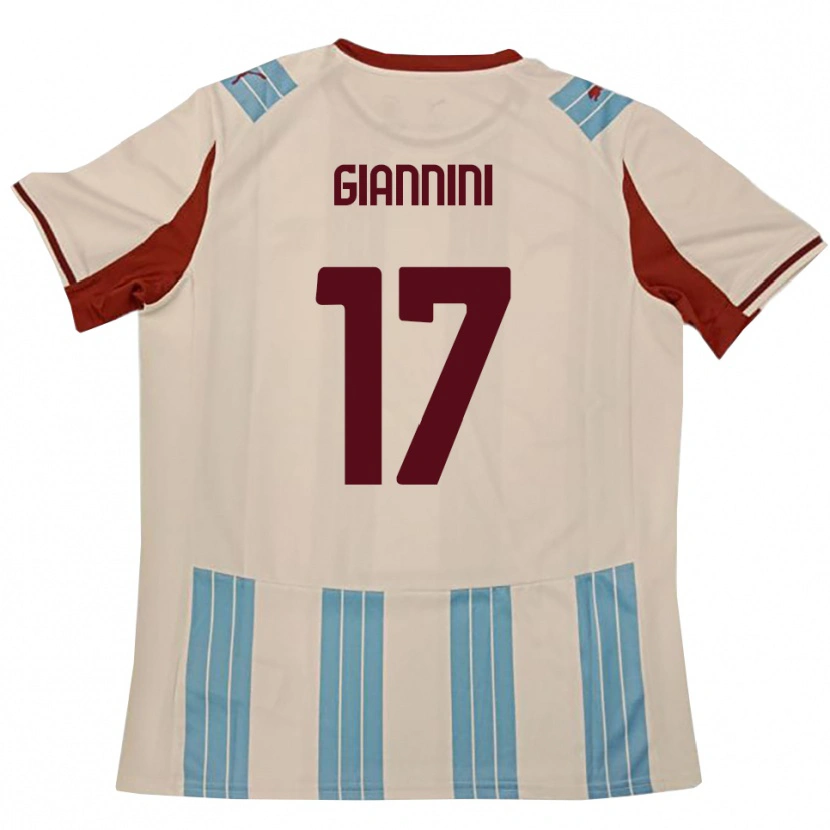 Danxen Criança Camisola Emanuele Giannini #17 Azul Celeste Branco Alternativa 2025/26 Camisa Brasil