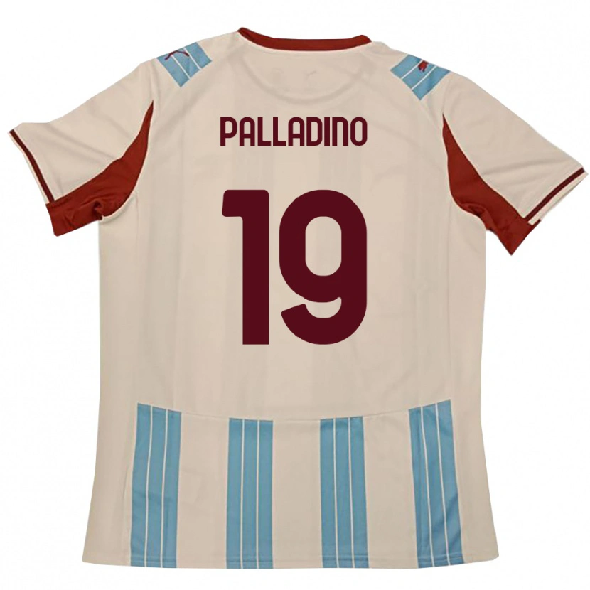 Danxen Criança Camisola Alfonso Palladino #19 Azul Celeste Branco Alternativa 2025/26 Camisa Brasil