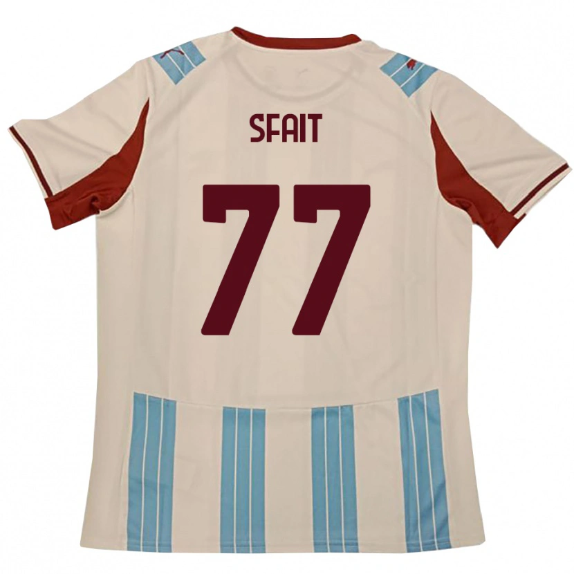 Danxen Criança Camisola Andres Sfait #77 Azul Celeste Branco Alternativa 2025/26 Camisa Brasil