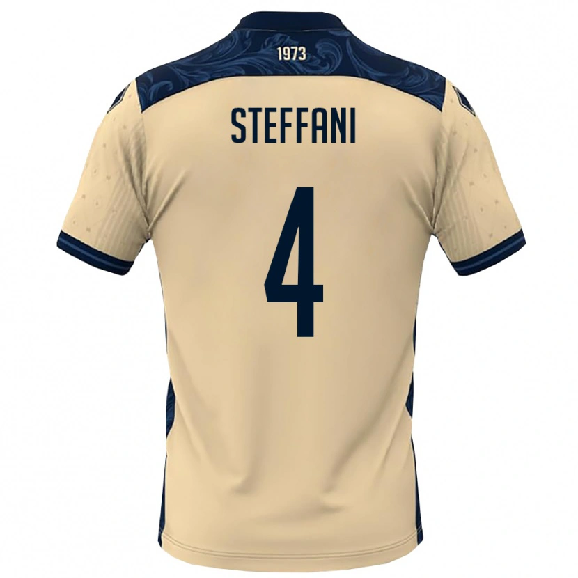 Danxen Criança Camisola Riccardo Steffani #4 Branco Marinho Alternativa 2025/26 Camisa Brasil