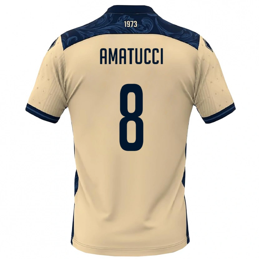 Danxen Criança Camisola Francesco Amatucci #8 Branco Marinho Alternativa 2025/26 Camisa Brasil