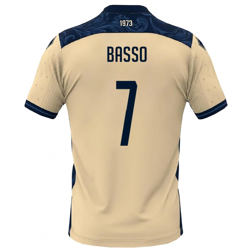 Danxen Criança Camisola Maicol Basso #7 Branco Marinho Alternativa 2025/26 Camisa Brasil