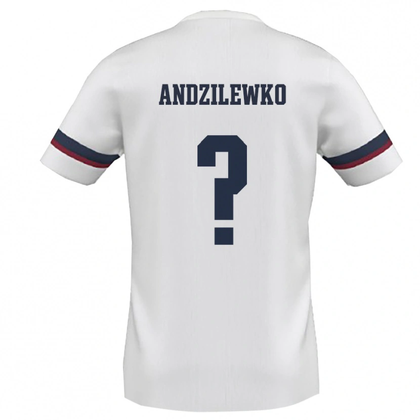 Danxen Criança Camisola Andzilewko #0 Branco Vermelho Alternativa 2025/26 Camisa Brasil