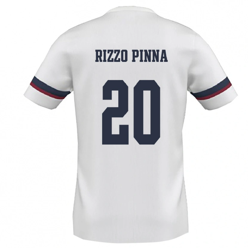 Danxen Criança Camisola Andrea Rizzo Pinna #20 Branco Vermelho Alternativa 2025/26 Camisa Brasil