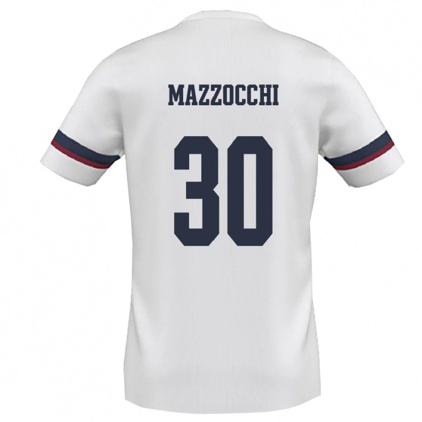 Danxen Criança Camisola Simone Mazzocchi #30 Branco Vermelho Alternativa 2025/26 Camisa Brasil