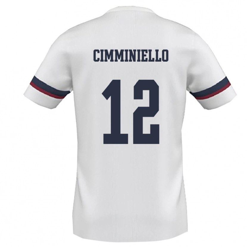 Danxen Criança Camisola Leon Cimminiello #12 Branco Vermelho Alternativa 2025/26 Camisa Brasil