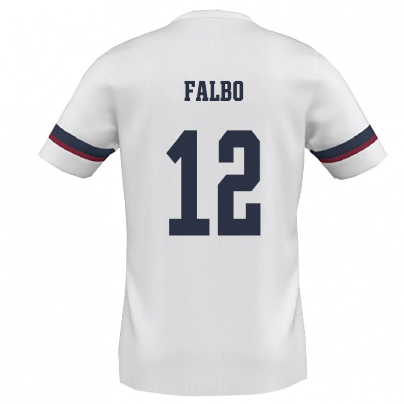 Danxen Criança Camisola Francesco Falbo #12 Branco Vermelho Alternativa 2025/26 Camisa Brasil