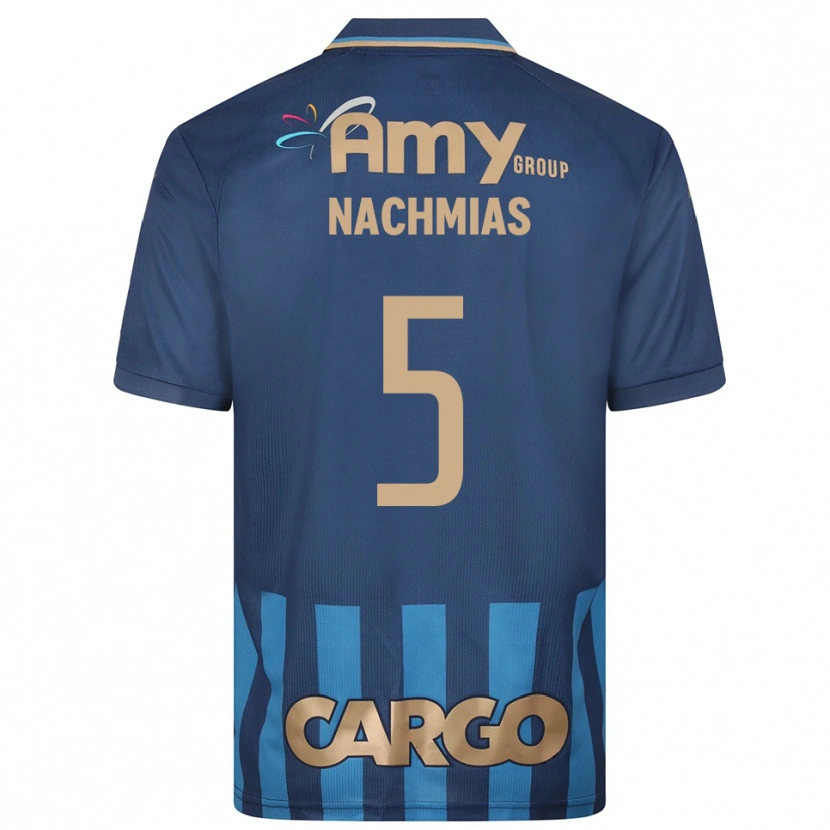 Danxen Criança Camisola Idan Nachmias #5 Azul Marinho Alternativa 2025/26 Camisa Brasil