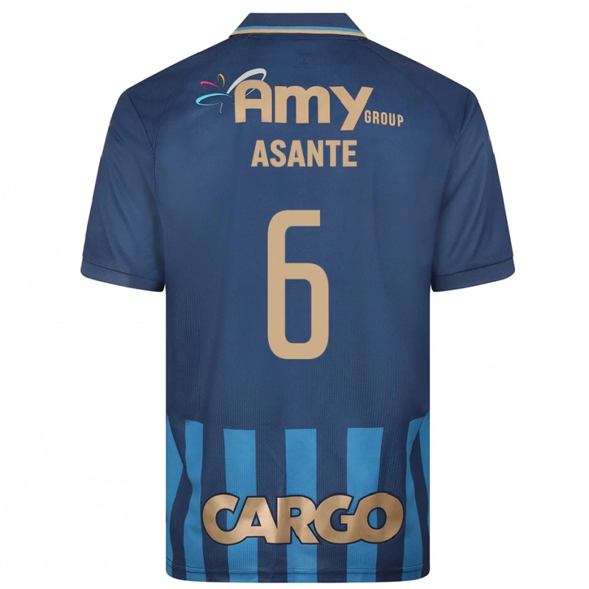 Danxen Criança Camisola Tyrese Asante #6 Azul Marinho Alternativa 2025/26 Camisa Brasil