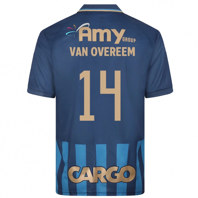 Danxen Criança Camisola Joris Van Overeem #14 Azul Marinho Alternativa 2025/26 Camisa Brasil