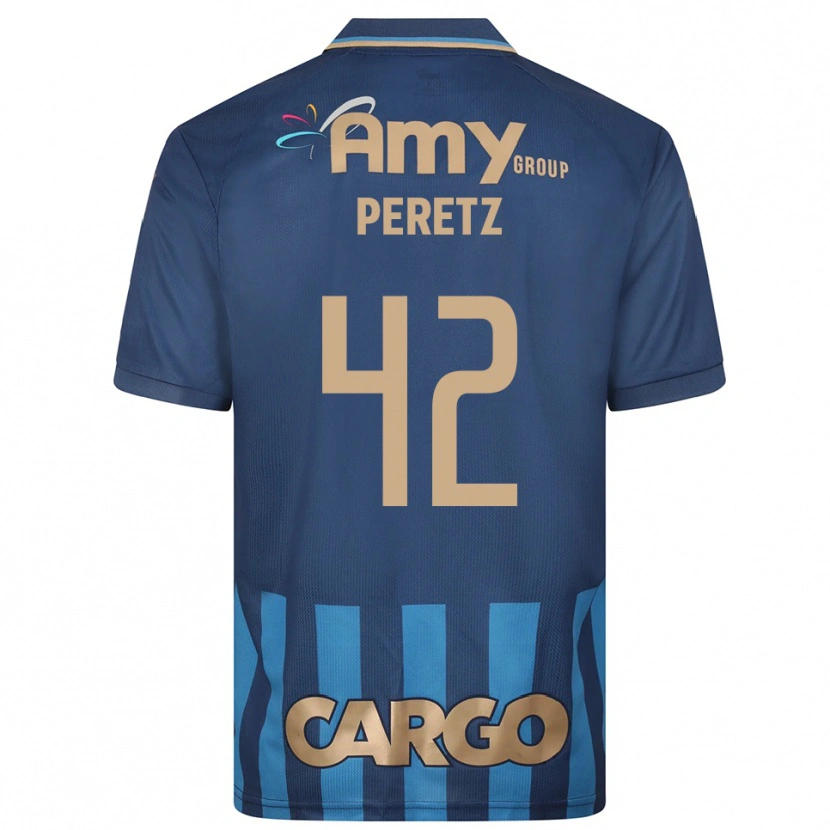 Danxen Criança Camisola Dor Peretz #42 Azul Marinho Alternativa 2025/26 Camisa Brasil