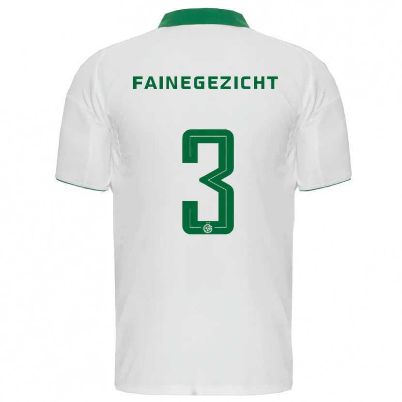 Danxen Criança Camisola Yinon Fainegezicht #3 Branco Verde Alternativa 2025/26 Camisa Brasil