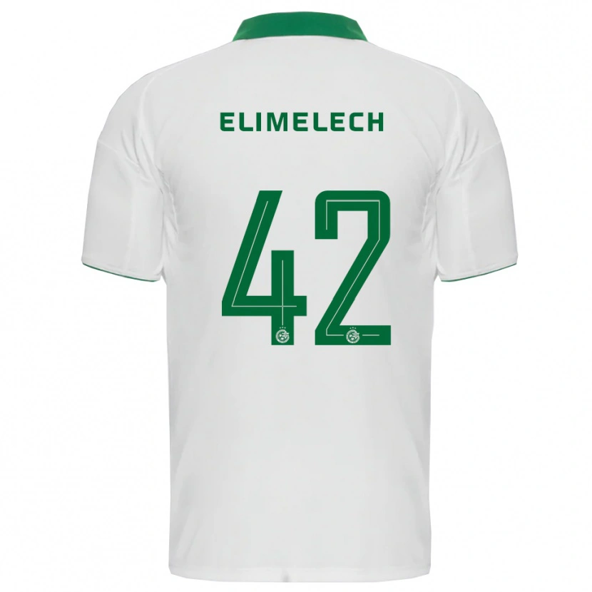 Danxen Criança Camisola Roey Elimelech #42 Branco Verde Alternativa 2025/26 Camisa Brasil