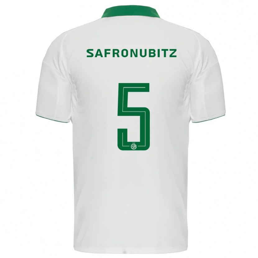 Danxen Criança Camisola Dan Safronubitz #5 Branco Verde Alternativa 2025/26 Camisa Brasil