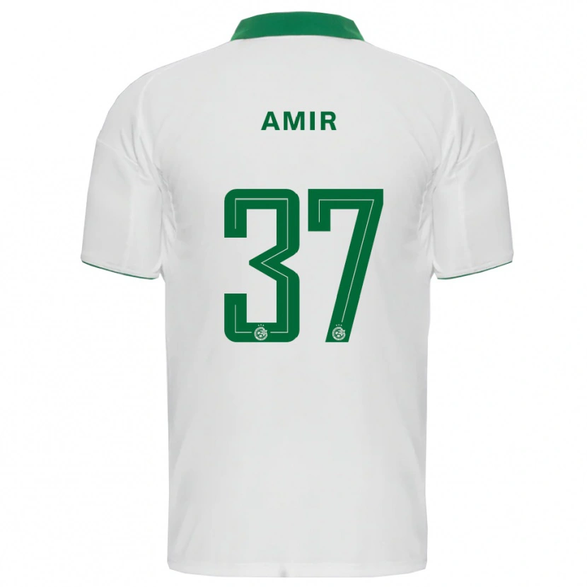 Danxen Criança Camisola Elad Amir #37 Branco Verde Alternativa 2025/26 Camisa Brasil