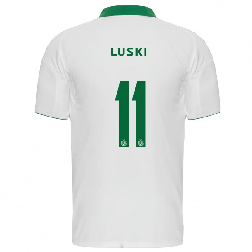 Danxen Criança Camisola Liam Luski #11 Branco Verde Alternativa 2025/26 Camisa Brasil