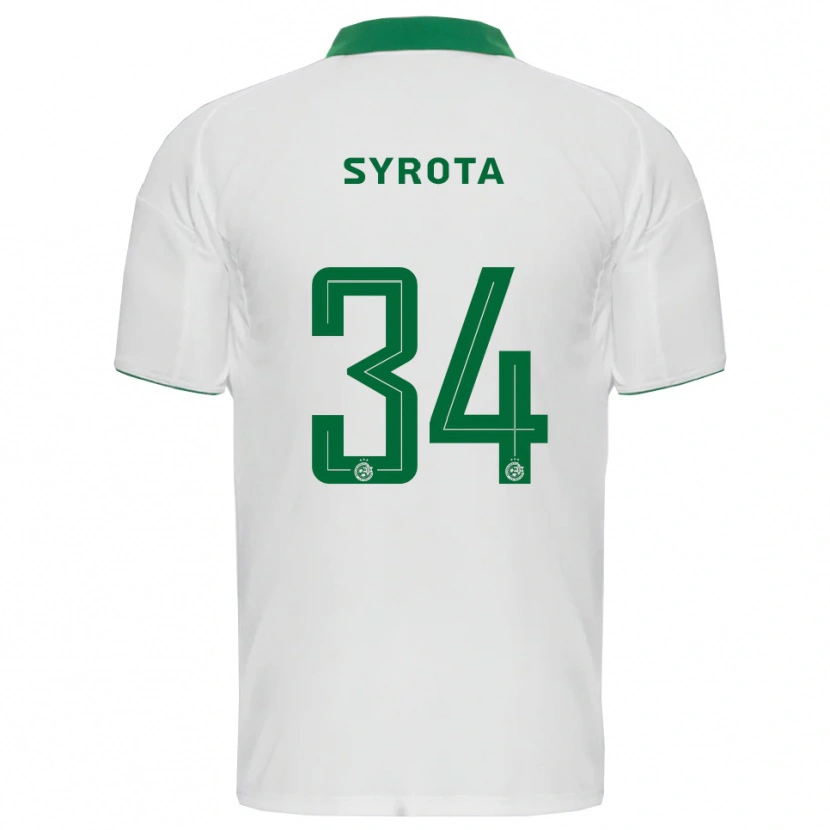 Danxen Criança Camisola Oleksandr Syrota #34 Branco Verde Alternativa 2025/26 Camisa Brasil
