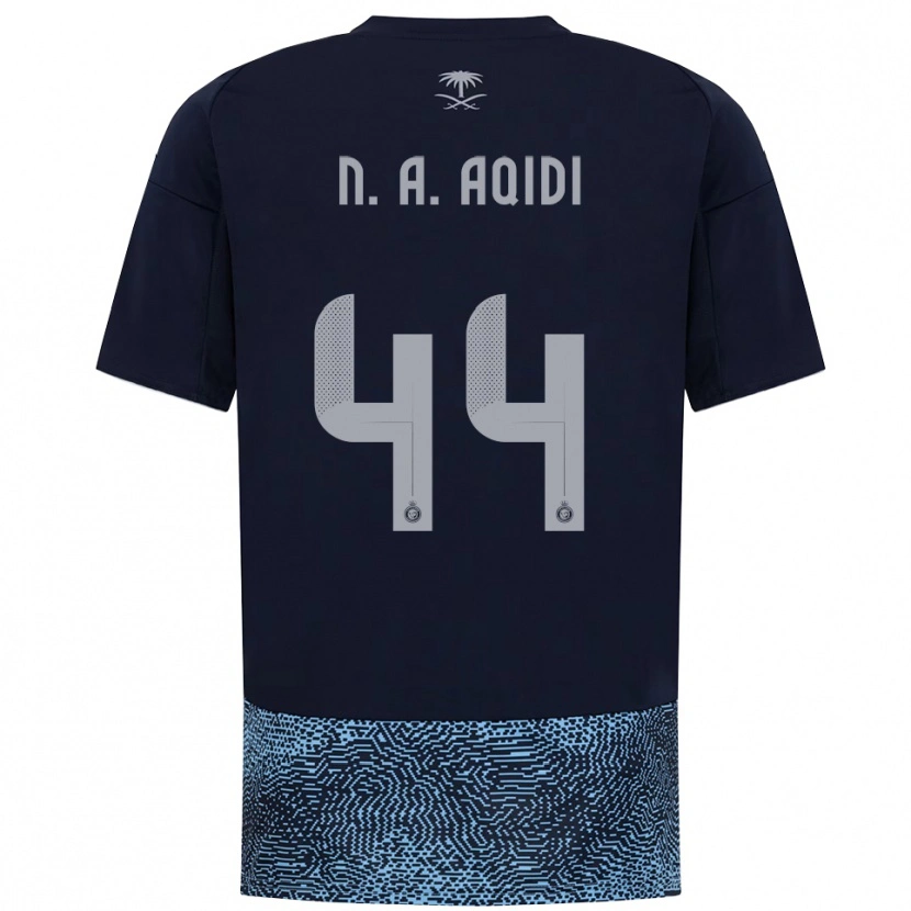 Danxen Criança Camisola Nawaf Al-Aqidi #44 Marinho Azul Celeste Alternativa 2025/26 Camisa Brasil