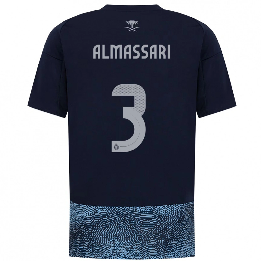 Danxen Criança Camisola Wadha Almassari #3 Marinho Azul Celeste Alternativa 2025/26 Camisa Brasil