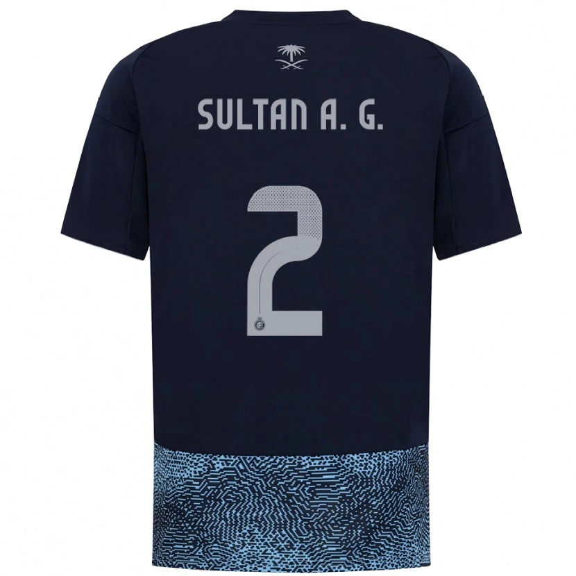 Danxen Criança Camisola Sultan Al-Ghannam #2 Marinho Azul Celeste Alternativa 2025/26 Camisa Brasil