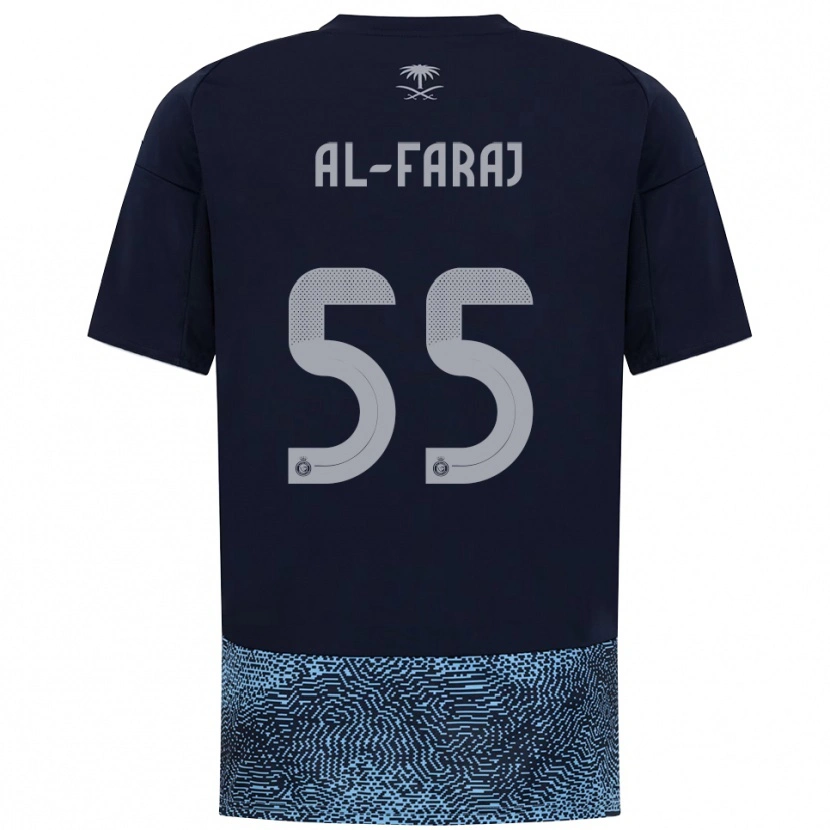 Danxen Criança Camisola Abdulaziz Al-Faraj #55 Marinho Azul Celeste Alternativa 2025/26 Camisa Brasil