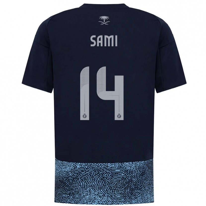 Danxen Criança Camisola Sami Al-Najei #14 Marinho Azul Celeste Alternativa 2025/26 Camisa Brasil