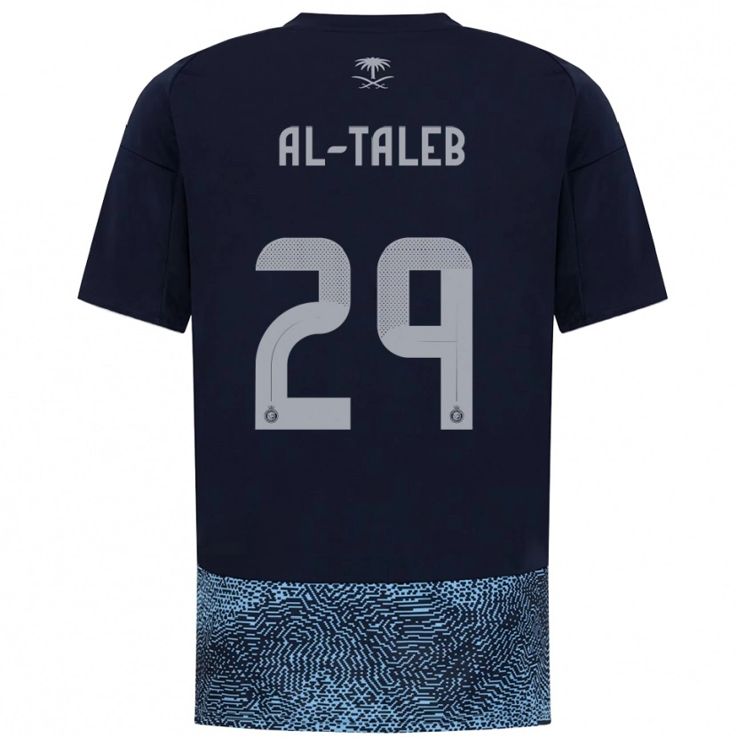 Danxen Criança Camisola Fahad Al-Taleb #29 Marinho Azul Celeste Alternativa 2025/26 Camisa Brasil