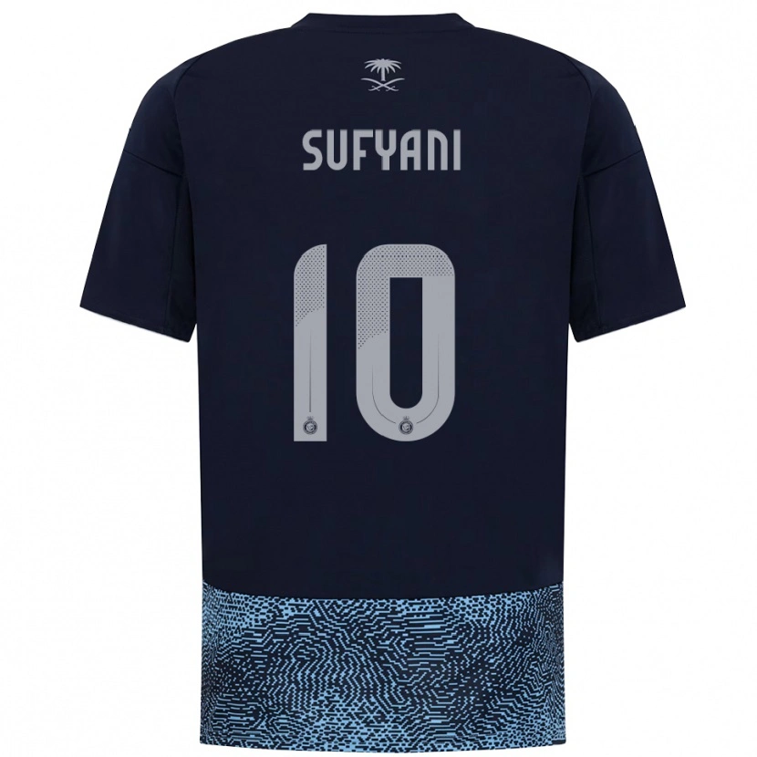 Danxen Criança Camisola Abdulrahman Sufyani #10 Marinho Azul Celeste Alternativa 2025/26 Camisa Brasil