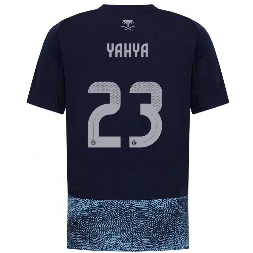 Danxen Criança Camisola Ayman Yahya #23 Marinho Azul Celeste Alternativa 2025/26 Camisa Brasil