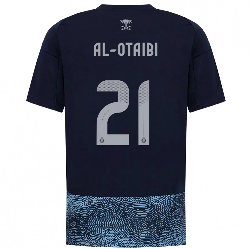 Danxen Criança Camisola Abdulrahman Al-Otaibi #21 Marinho Azul Celeste Alternativa 2025/26 Camisa Brasil