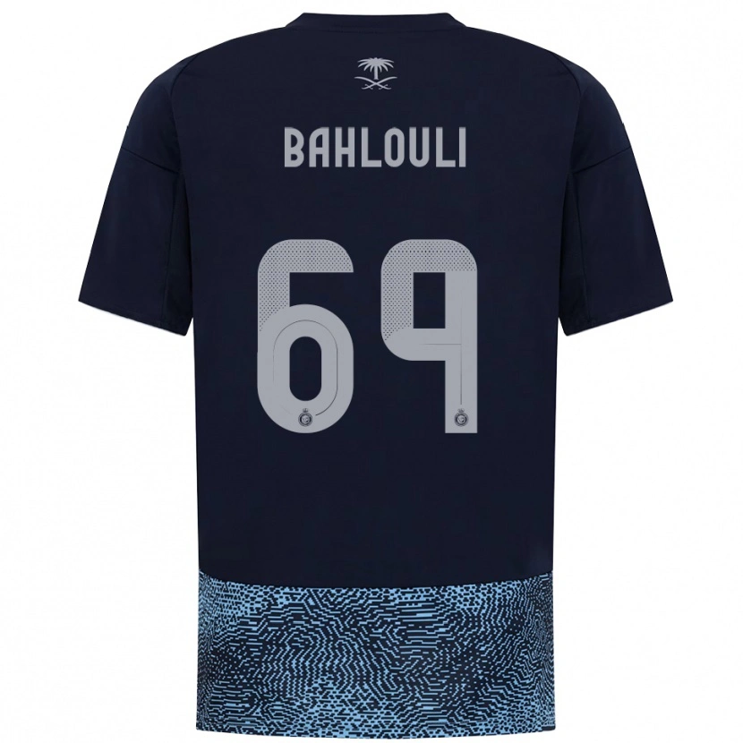 Danxen Criança Camisola Nesrine Bahlouli #69 Marinho Azul Celeste Alternativa 2025/26 Camisa Brasil
