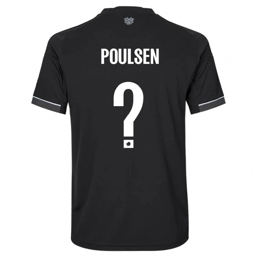 Danxen Criança Camisola Xander Poulsen #0 Preto Branco Alternativa 2025/26 Camisa Brasil