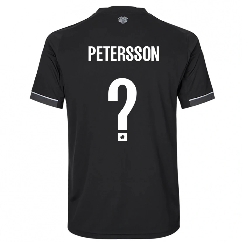 Danxen Criança Camisola Oliver Petersson #0 Preto Branco Alternativa 2025/26 Camisa Brasil