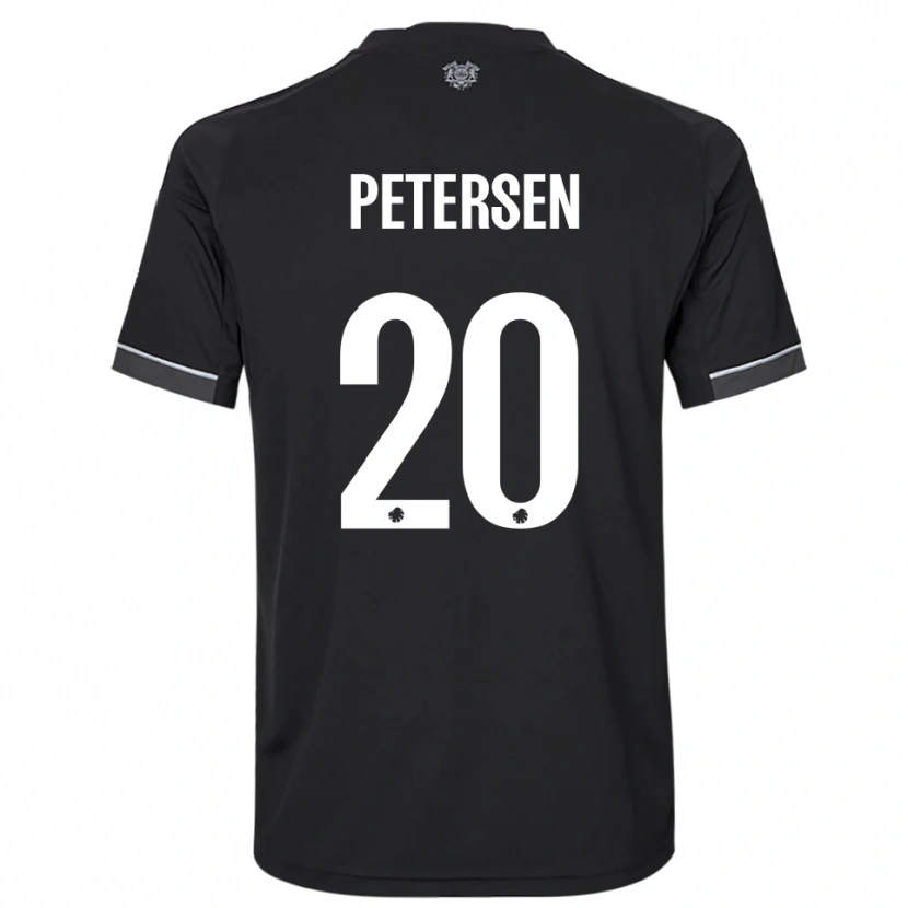 Danxen Criança Camisola Frederik Petersen #20 Preto Branco Alternativa 2025/26 Camisa Brasil