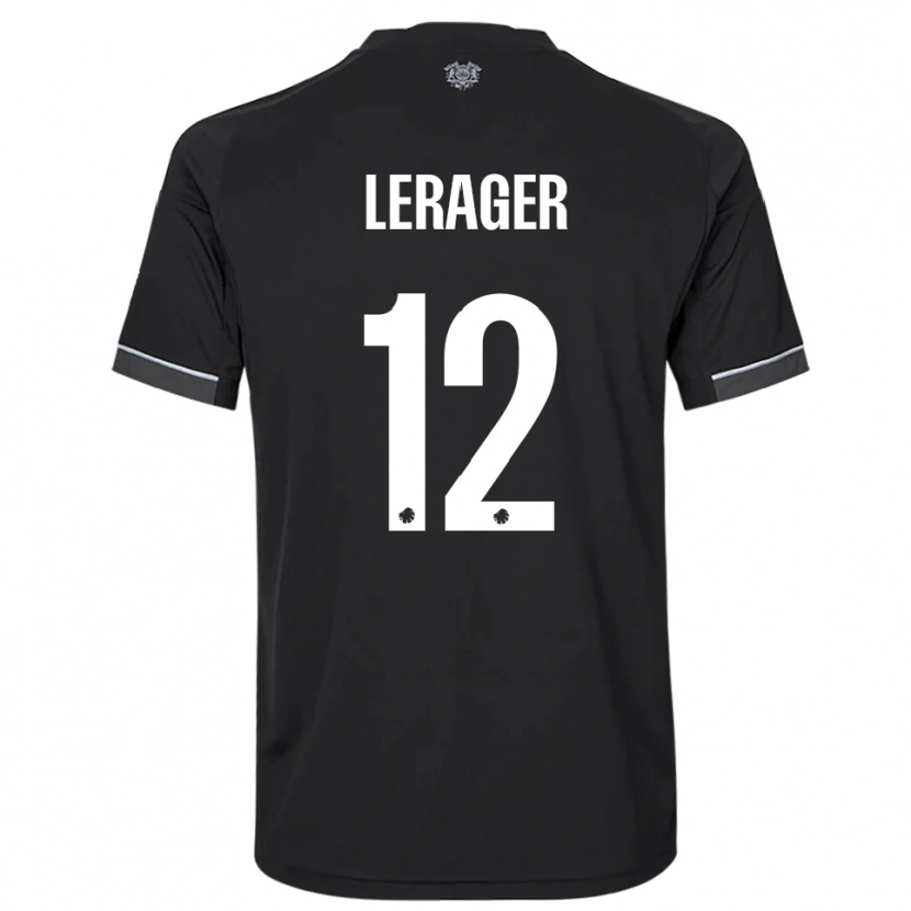 Danxen Criança Camisola Lukas Lerager #12 Preto Branco Alternativa 2025/26 Camisa Brasil