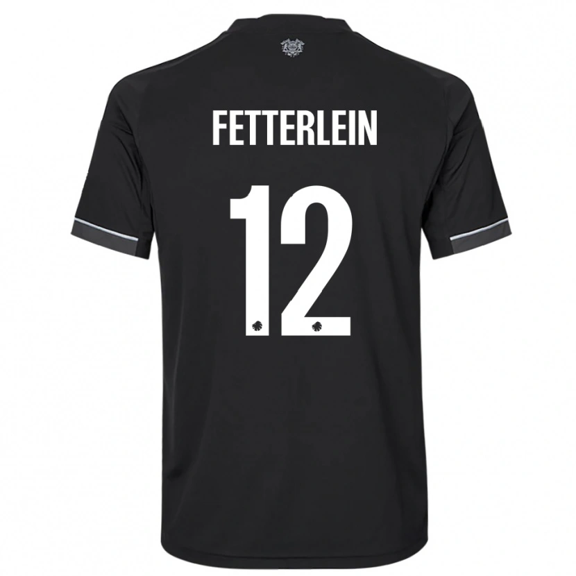 Danxen Criança Camisola Sean Fetterlein #12 Preto Branco Alternativa 2025/26 Camisa Brasil