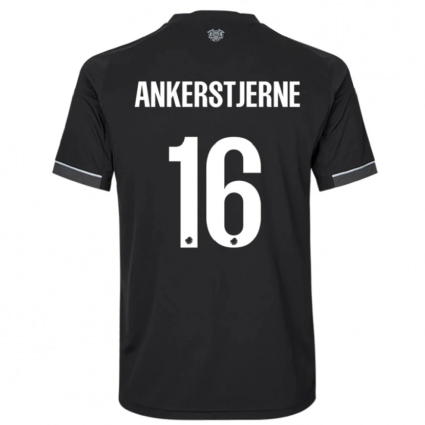 Danxen Criança Camisola Ida Ankerstjerne #16 Preto Branco Alternativa 2025/26 Camisa Brasil