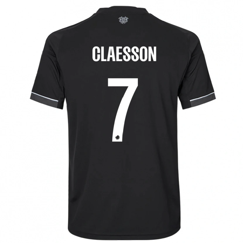 Danxen Criança Camisola Viktor Claesson #7 Preto Branco Alternativa 2025/26 Camisa Brasil
