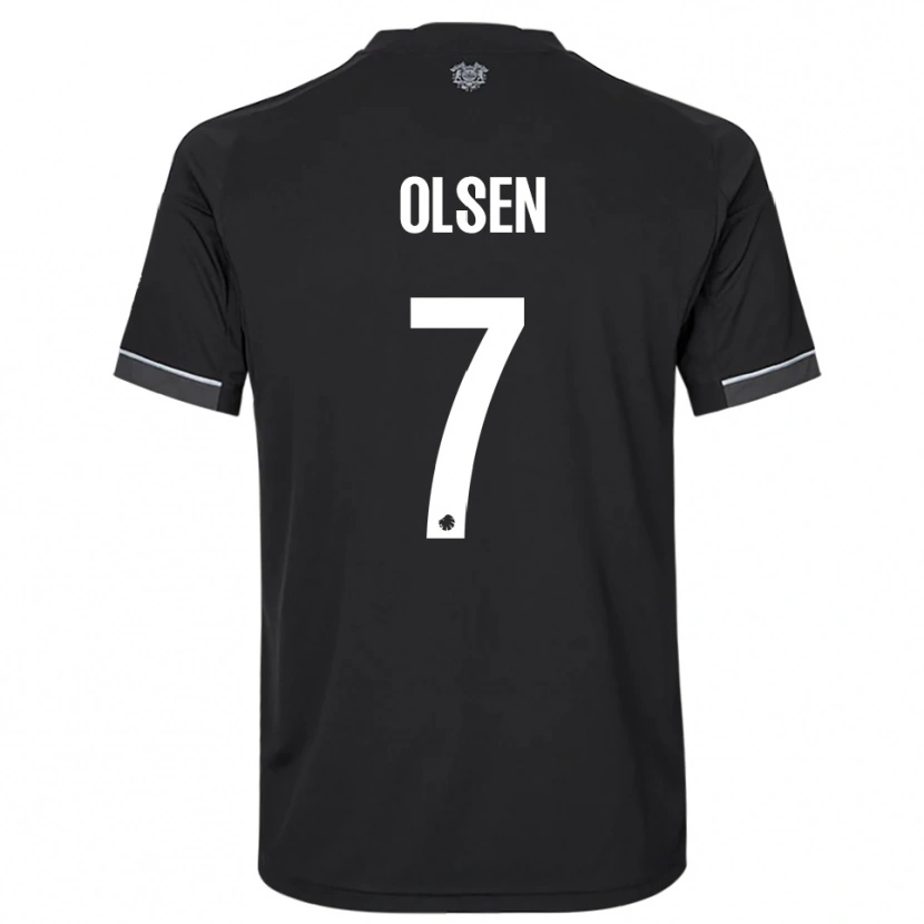 Danxen Criança Camisola Gunnar Olsen #7 Preto Branco Alternativa 2025/26 Camisa Brasil