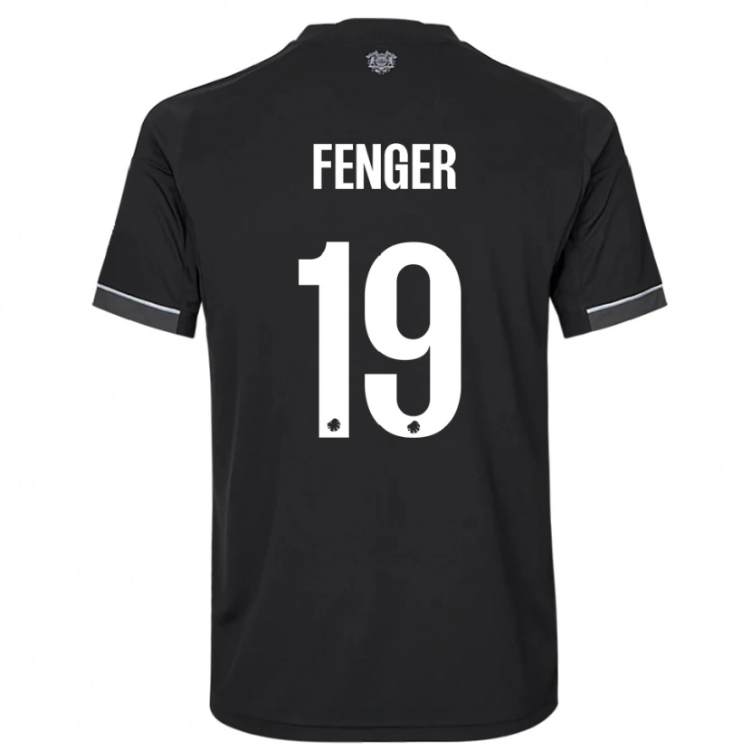 Danxen Criança Camisola Oskar Fenger #19 Preto Branco Alternativa 2025/26 Camisa Brasil