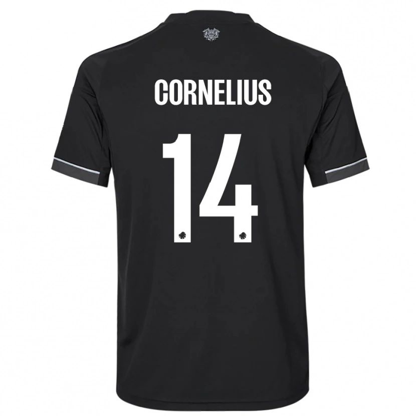 Danxen Criança Camisola Andreas Cornelius #14 Preto Branco Alternativa 2025/26 Camisa Brasil