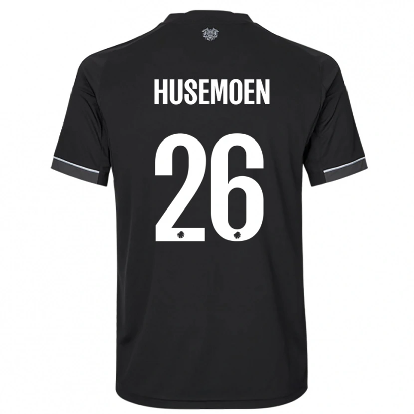 Danxen Criança Camisola Astrid Husemoen #26 Preto Branco Alternativa 2025/26 Camisa Brasil