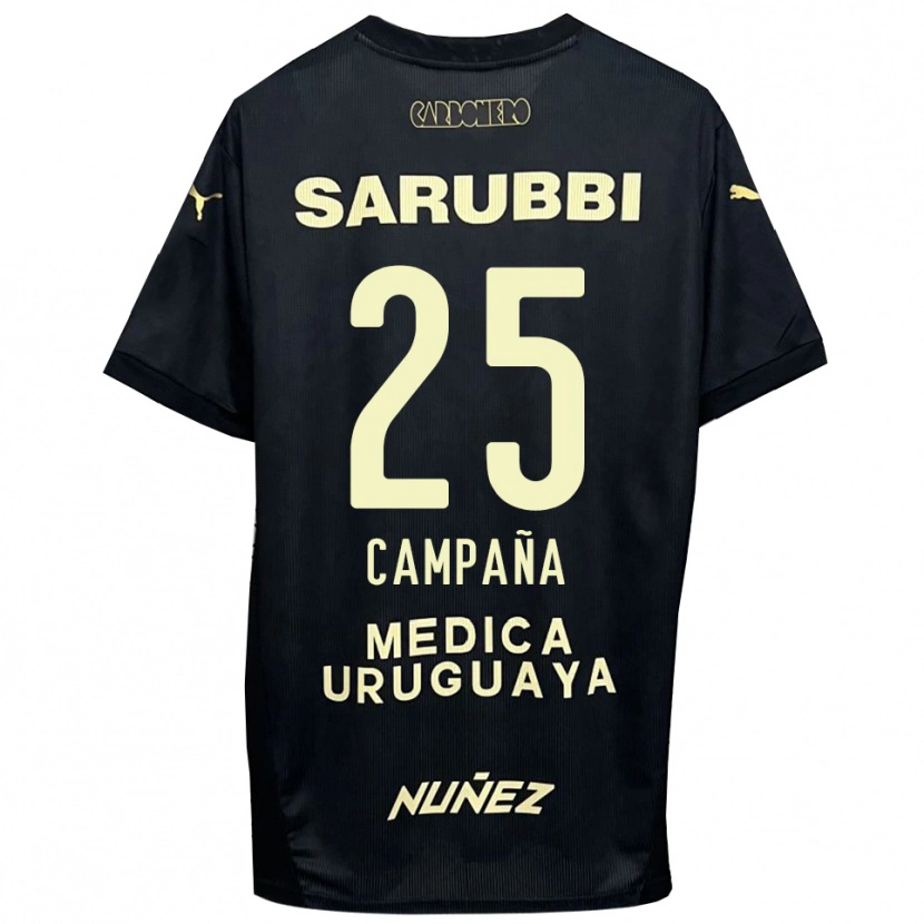 Danxen Criança Camisola Martín Campaña #25 Preto Dourado Alternativa 2025/26 Camisa Brasil