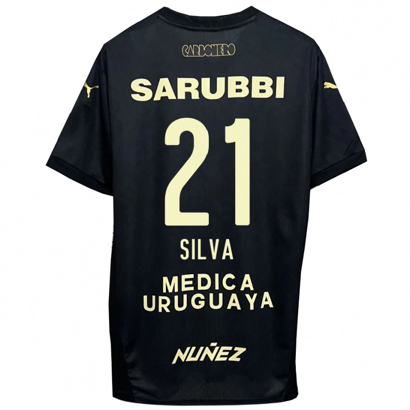 Danxen Criança Camisola Gastón Silva #21 Preto Dourado Alternativa 2025/26 Camisa Brasil