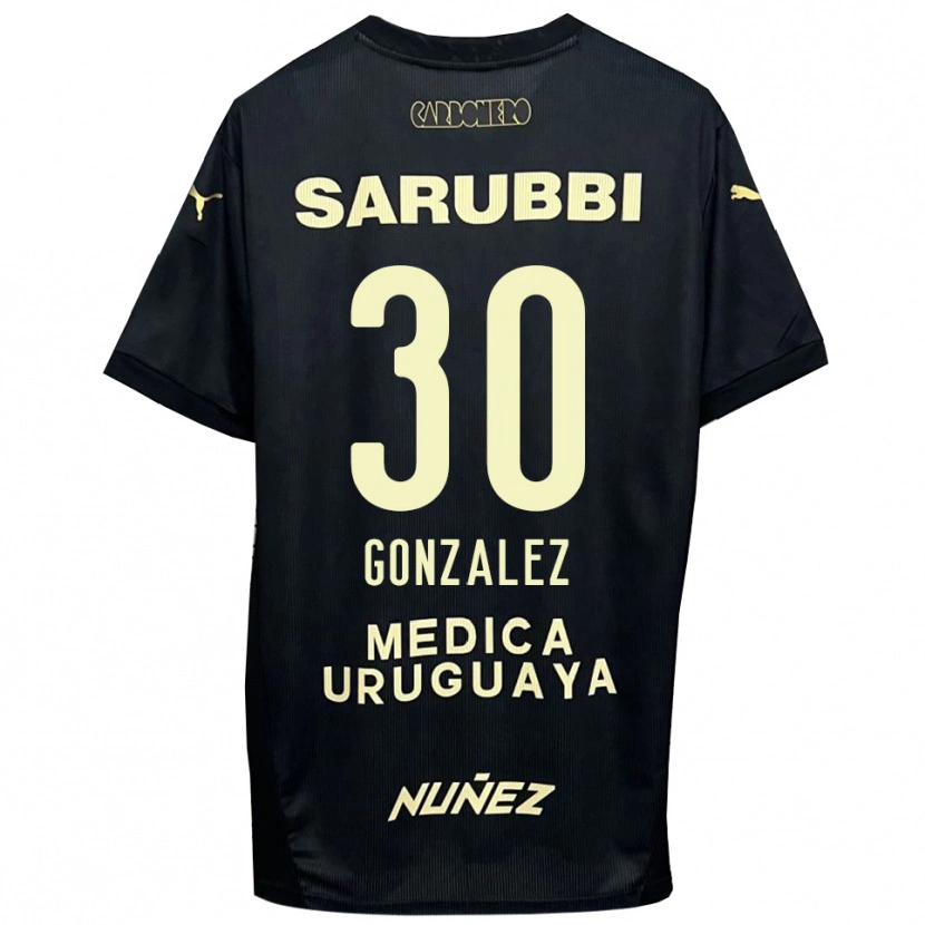 Danxen Criança Camisola Ángel González #30 Preto Dourado Alternativa 2025/26 Camisa Brasil
