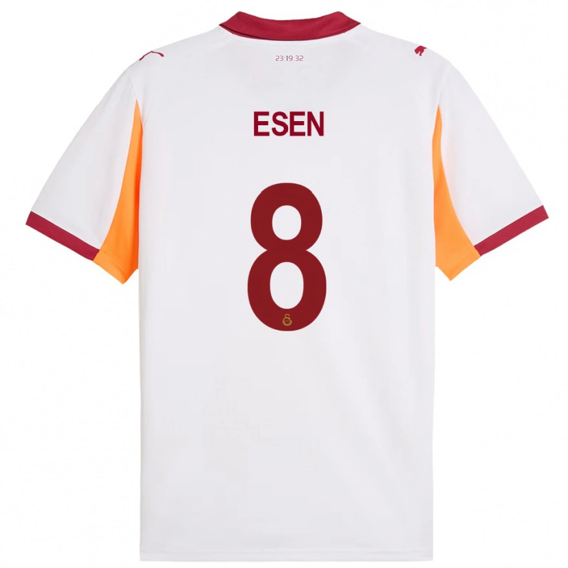 Danxen Criança Camisola Emine Ecem Esen #8 Branco Vermelho Alternativa 2025/26 Camisa Brasil