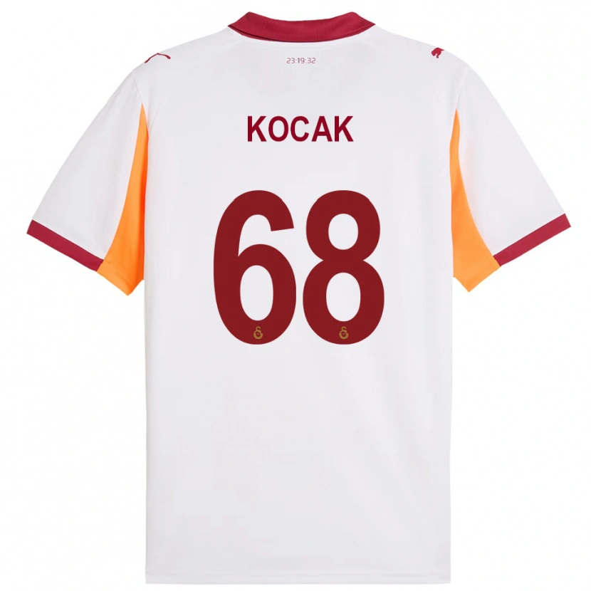Danxen Criança Camisola Furkan Koçak #68 Branco Vermelho Alternativa 2025/26 Camisa Brasil