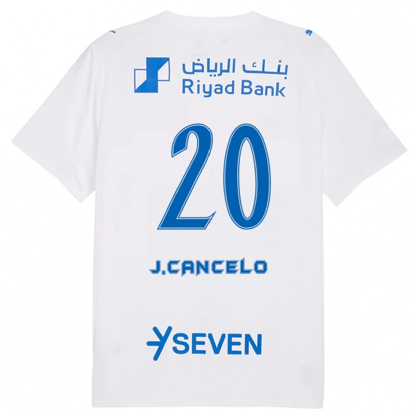 Danxen Criança Camisola João Cancelo #20 Branco Azul Alternativa 2025/26 Camisa Brasil